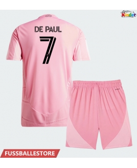 Günstige Inter Miami Rodrigo De Paul #7 Heimtrikotsatz Kinder 2026-27 Kurzarm (+ Kurze Hosen)